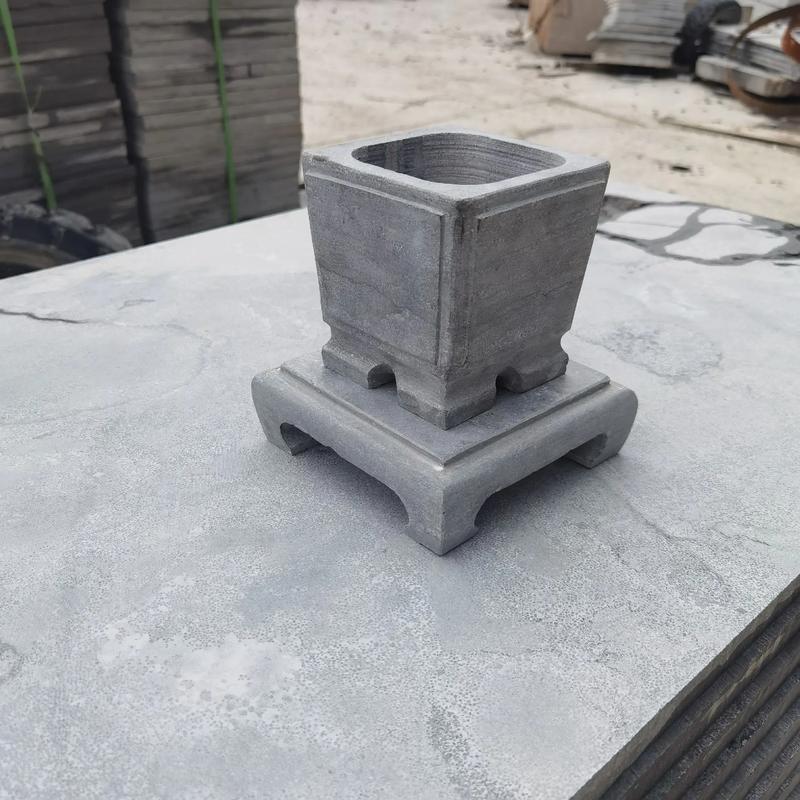 石頭花盆盆景盆吸水石底盤 自然與工藝的完美結合